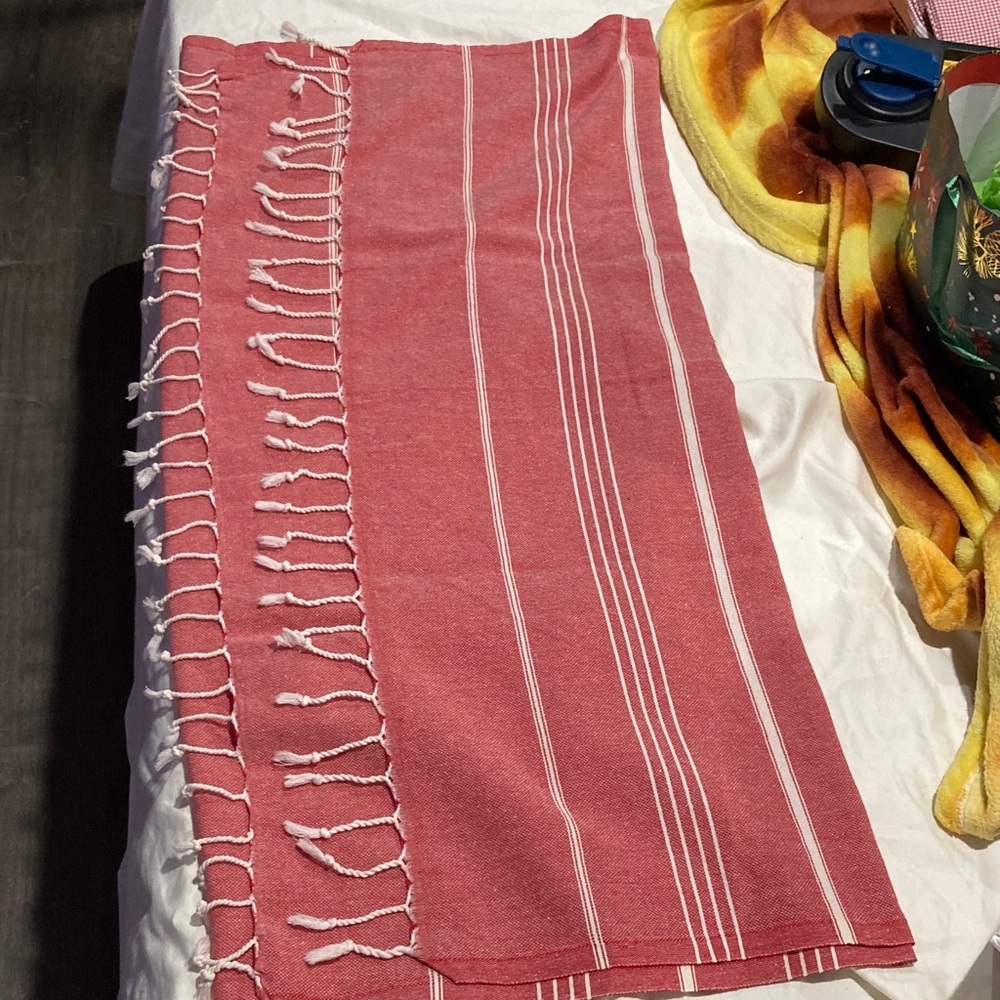 Red and White Shawl